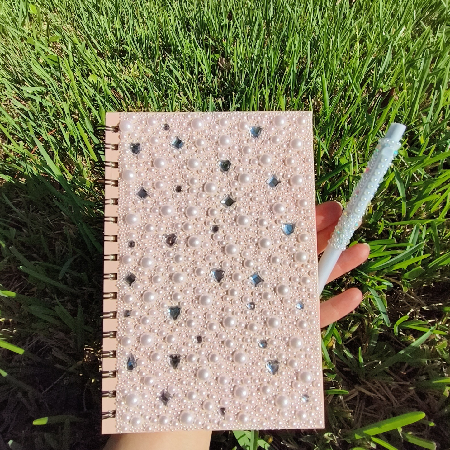 Luxe In Love Bedazzled Journal and Pen Set, Bridal Notebook, Bridal Shower Gift Notebook, Bridal Shower Notebook, Bridal Journey Notebook, Bridal Gifts, Unique Bridal Shower Gifts