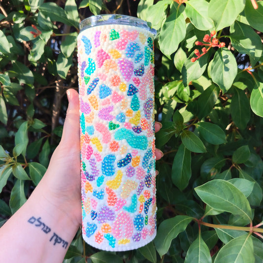 ✨RAINBOW TERRAZZO BEDAZZLED TUMBLER✨